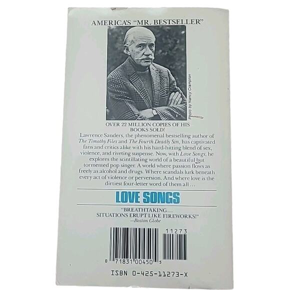 Love Songs by Lawrence Sanders | Romantic Suspense Novel GUC ISBN 042511273X - Picture 2 of 4
